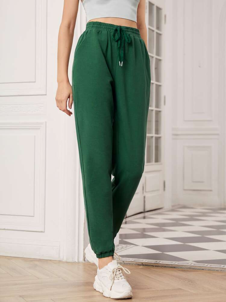Solid Drawstring Sweatpants