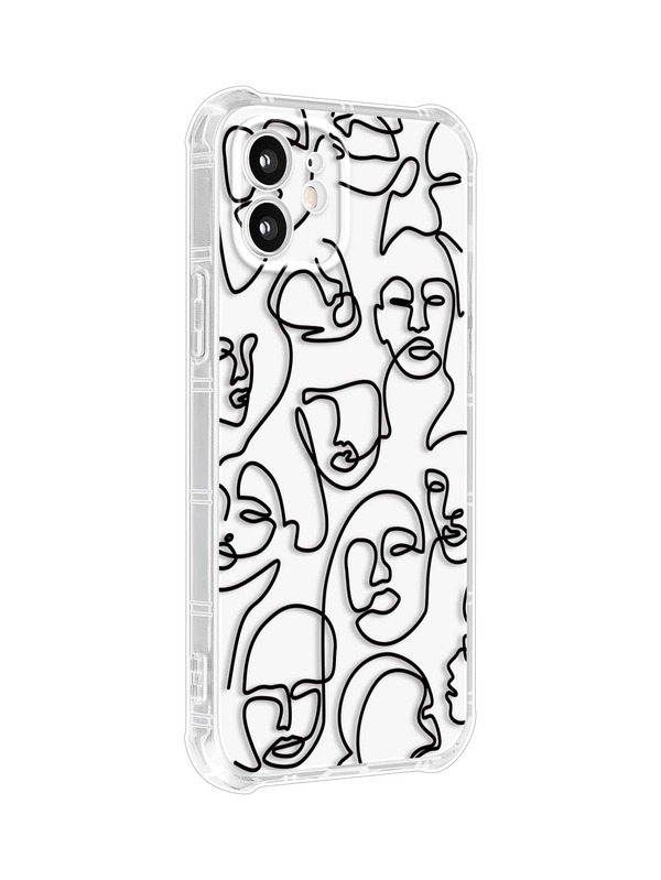 Line Art Clear Phone Case | SHEIN USA