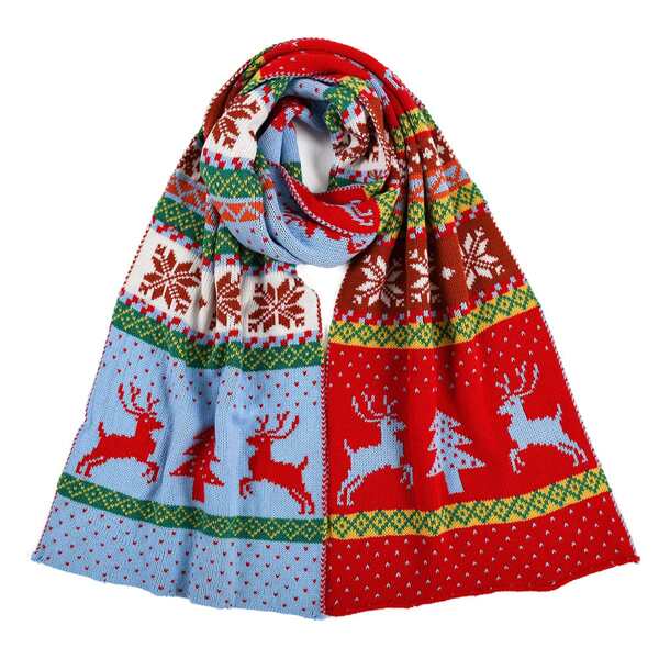 

Christmas Elk Pattern Scarf, Multicolor