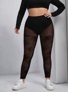 SHEIN Unity Quần lót kích thước lớn cắt màu trơn Gợi cảm - màu đen - Xem 4