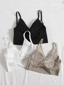 3 piezas Set sujetador unicolor de canalé - Multicolor - Ver 2