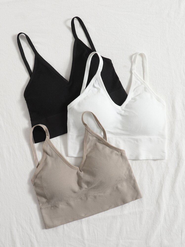 3 piezas Set sujetador unicolor de canalé - Multicolor - Añade 4