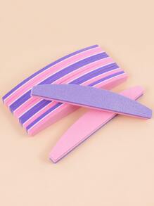 klimonla 5件套美甲抛光块，海绵材质，可水洗，双面100/180目砂纸打磨锉，适用于亚克力美甲（粉紫色），美甲用品，美甲工具，美甲艺术工具，返校季，美甲，美甲工具，适用于贴片式美甲 - 彩色 - 查看 1