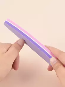 klimonla 5件套美甲抛光块，海绵材质，可水洗，双面100/180目砂纸打磨锉，适用于亚克力美甲（粉紫色），美甲用品，美甲工具，美甲艺术工具，返校季，美甲，美甲工具，适用于贴片式美甲 - 彩色 - 查看 3