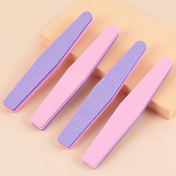 

5pcs Colorblock Nail File, Multicolor