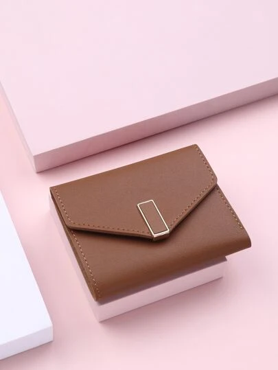 金属装饰折叠小钱包信用卡小钱包身份证窗口双折女士钱包便携，钱，现金白领人士，适合女大学生，工作，商务，通勤，办公室，周年纪念，情侣，生日礼物，情人节礼物，礼物