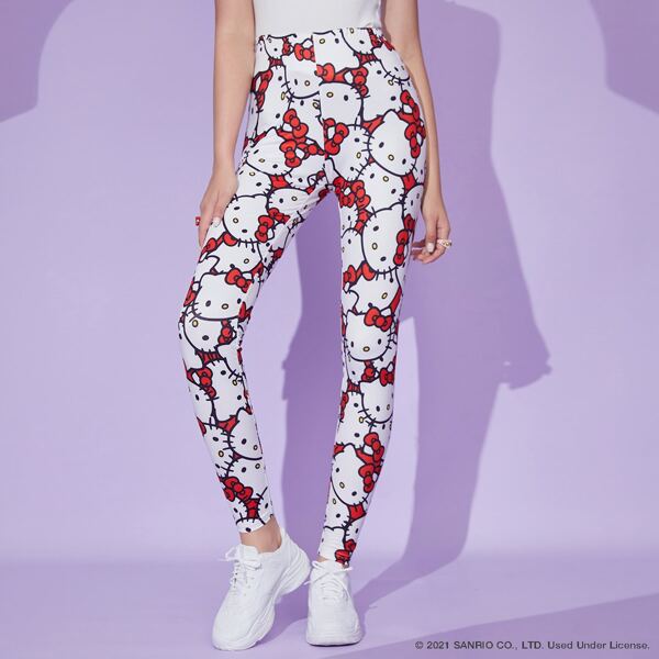 

Allover Cartoon Print Leggings, Multicolor