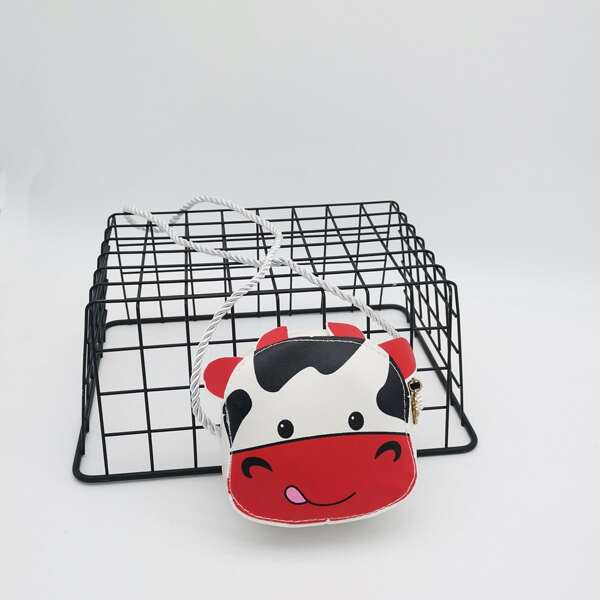 

Girls Colorblock Cattle Design Novelty Bag, Red