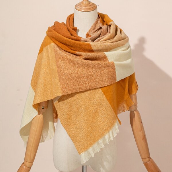 

Raw Hem Scarf, Multicolor