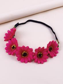 Flower Decor Hair Band - Multicolor - View 3