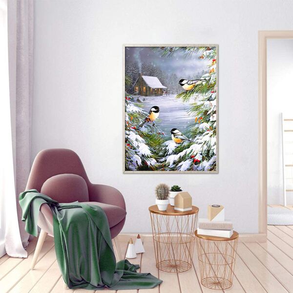 

Bird Print DIY Diamond Unframed Painting, Multicolor
