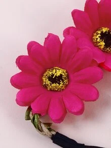 Flower Decor Hair Band - Multicolor - View 5