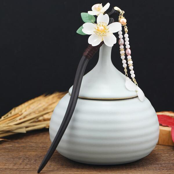 

Flower Decor Hair Pin, Multicolor