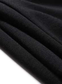 Manfinity Homme Loose Fit Men's Cartoon Printed Jogger Sweatpants With Drawstring Waist, Going Out Fashion Pants, Boyfriend Gift, Black Graphic Sweat Pants, Goth Black Joggers, For Rave