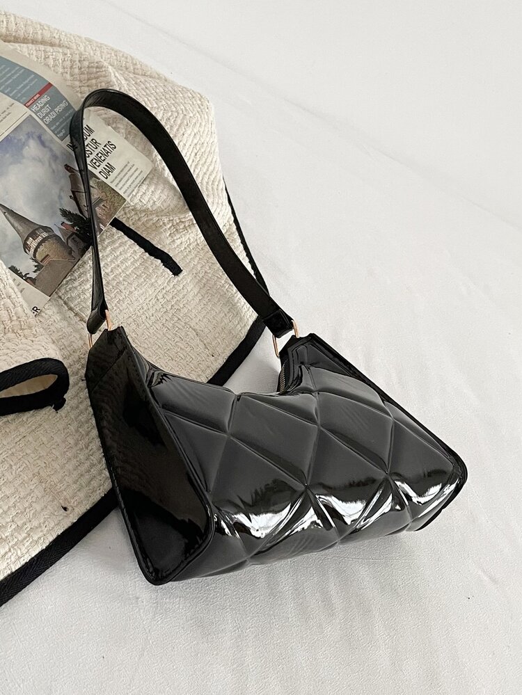 Minimalist Textured Bag - Black - View 3