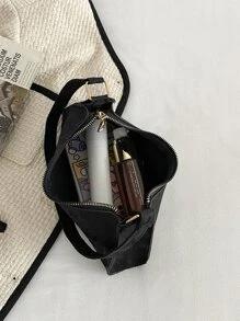 Minimalist Textured Bag - Black - View 6