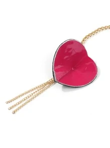 Nắp núm vú liên kết chuỗi có vòng cổ - màu đen - Xem 2