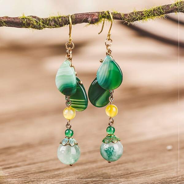 

Stone Decor Drop Earrings, Multicolor