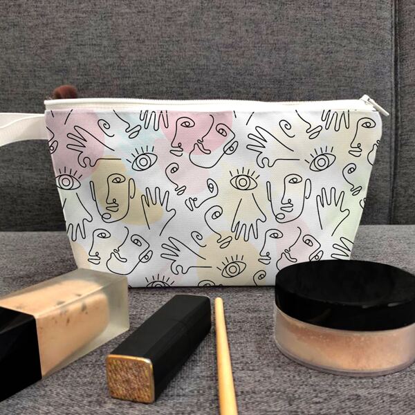 

Abstract Art Zipper Makeup Bag, Multicolor