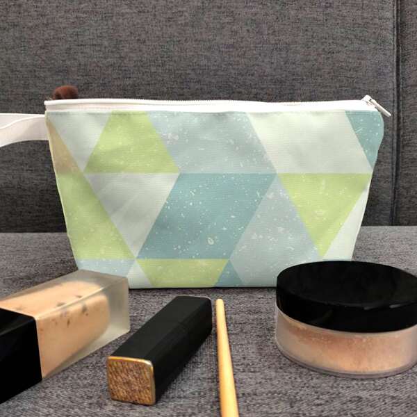 

Color Block Zipper Makeup Bag, Multicolor