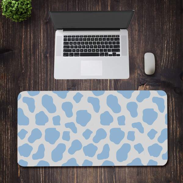 

Cow Print Mouse Pad, White