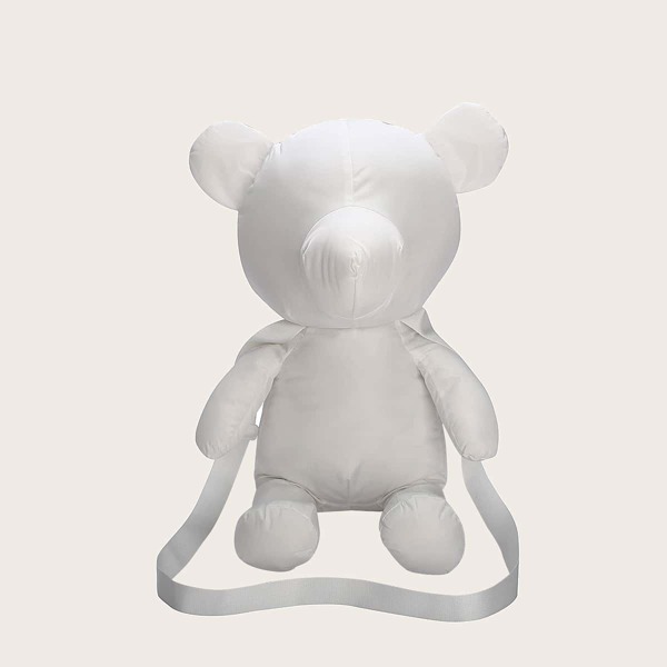 

Bear Design Fluffy Novelty Bag, White