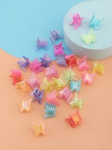 Set de 30 piezas de pasadores de pelo con mariposas de colores, adecuados para decoración diaria - Multicolor - Ver 2