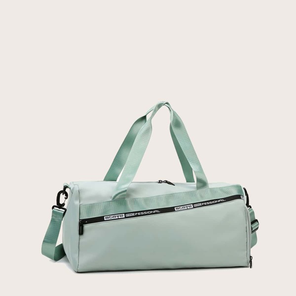 

Letter Graphic Duffle Bag, Green