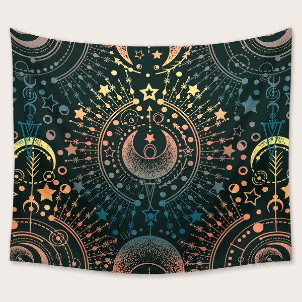 

Moon & Star Print Tapestry, Multicolor