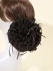 Hoa trang trí tóc Claw - Cà phê - Xem 1
