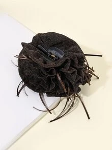 Hoa trang trí tóc Claw - Cà phê - Xem 4