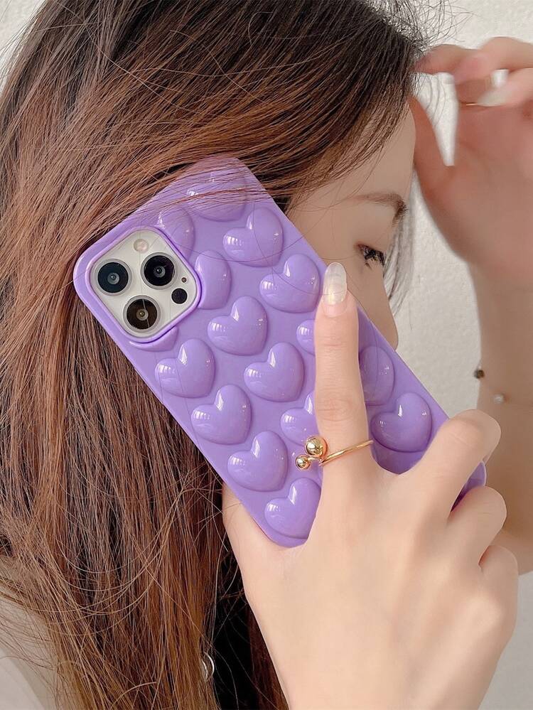 3D Heart Phone Case