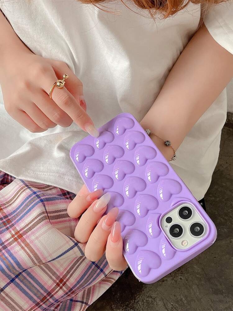 3D Heart Phone Case
