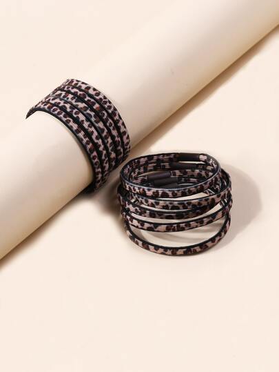 10pcs Leopard Print Hair Tie Casual,Hair Accessories,Ponytail ,Hair Elastics,Hair Rope,Hair Ties Ponytail Holders, Hair Bobbles ,Animal Print Hairbands