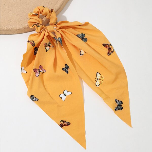 

Butterfly Pattern Scarf Hair Tie, Multicolor