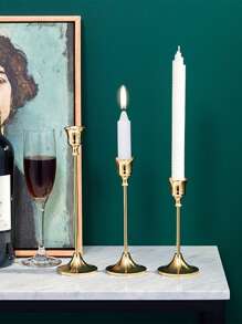 Candelero de metal 3 piezas - Vàng - Xem 4