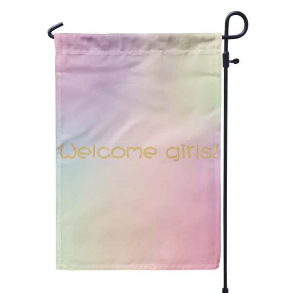 

Slogan Graphic Decorative Garden Flag, Multicolor