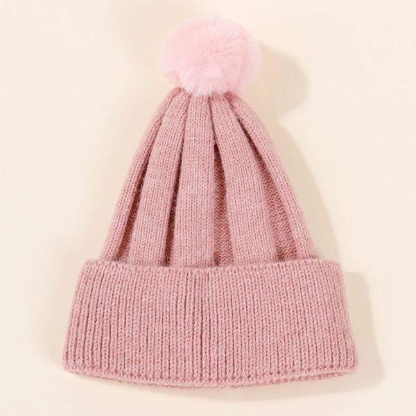 

Toddler Girls Pom-pom Decor Beanie, Pink