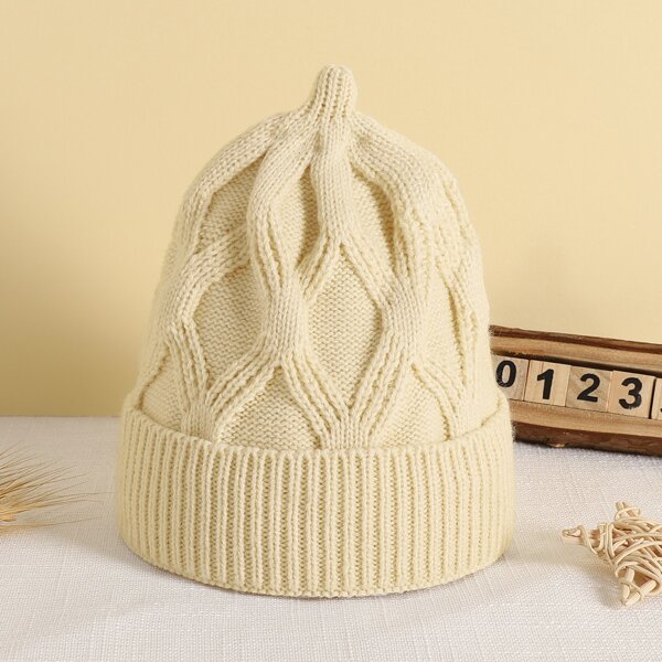 

Toddler Kids Knit Beanie, Beige