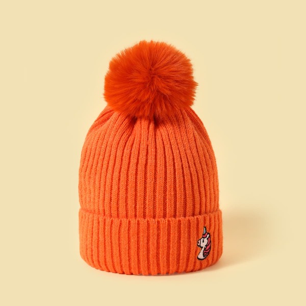 

Toddler Girls Knit Beanie, Orange