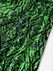 Girls Allover Print Belted Wide Leg Trousers - Green - View 4