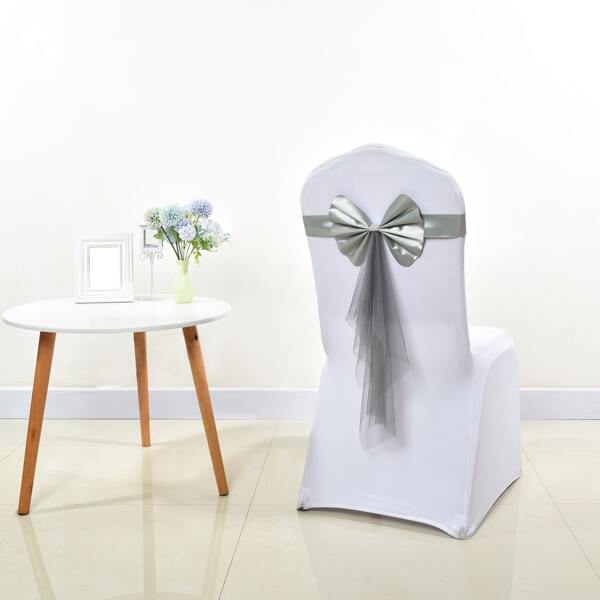 

2pcs Wedding Chair Decoration, Grey