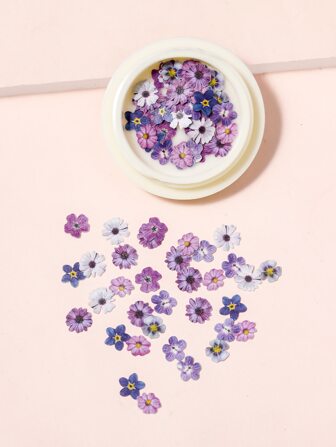 1 Box Blumen-förmiger Nail Art Deko, DIY Nail Charms, Nail Gems, Nail Zubehör