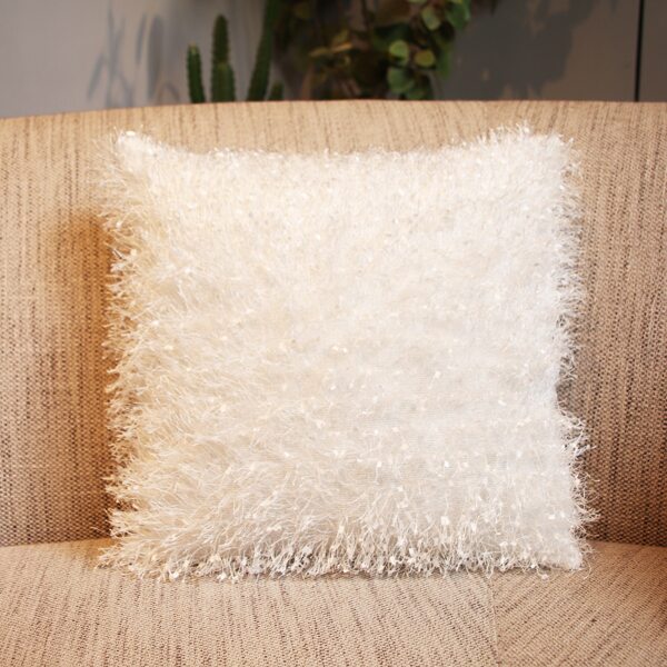 

Flannel Cushion Cover Without Filler, White