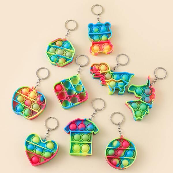 

1pc Random Shaped Push Pop Bubble, Multicolor