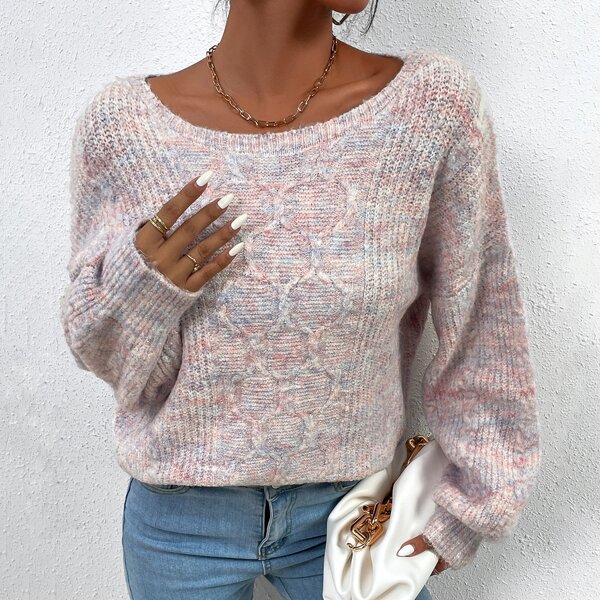 

Space Dye Drop Shoulder Sweater, Multicolor