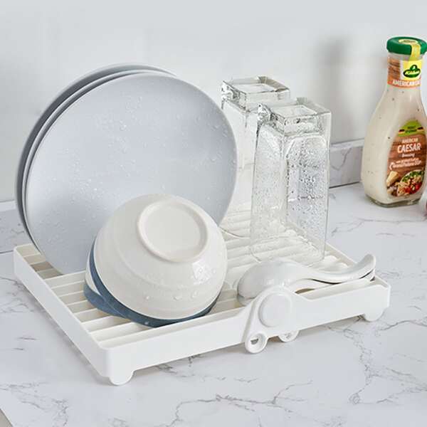 

1pc Random Color Plate Storage Rack, Multicolor