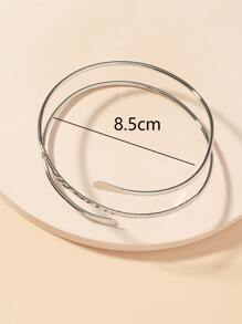 Minimalist Arm Cuff - Silver - View 3