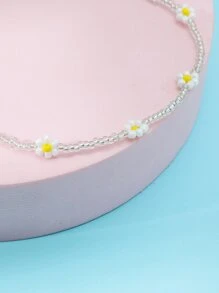 小女童花朵裝飾串珠項鍊