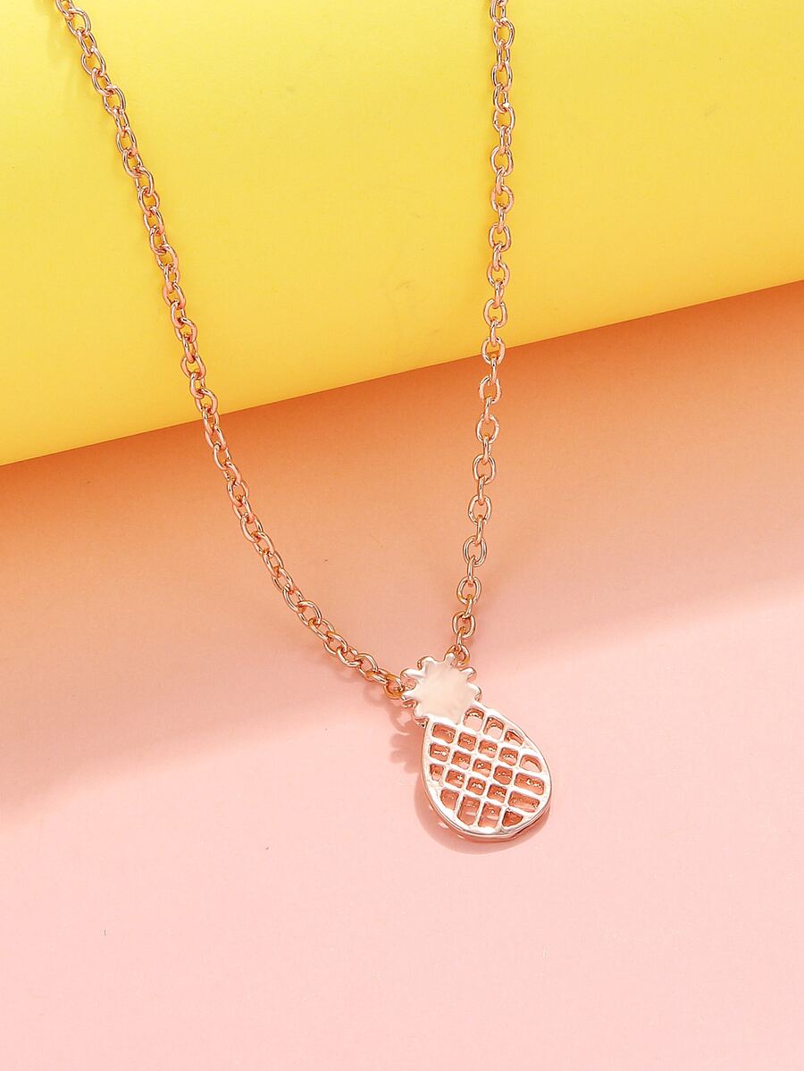 金色水果兒童項鏈 - 金黃色 - 查看 1